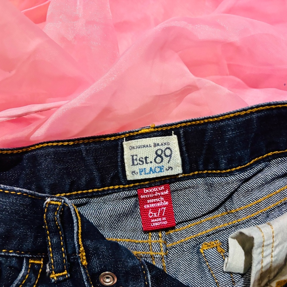 1989 Place Kids Dark Blue Jeans - Picture 2 of 4